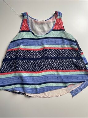 LUSH Floral Print Top — Navy, Blue, Mint, Coral, White